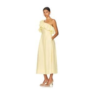 Revolve Sovere Bliss - One Shoulder Dress In Lemon Sorbet Yellow size S NWT